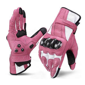 Gants de moto sportifs imperméables de haute qualité à marque privée, en cuir, à doigts entiers, respirants, avec logo et couleur/taille personnalisés - Product Image 1