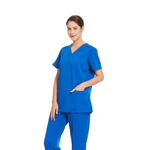 Uniforme Médico de Dos Piezas Elástico y Ecológico de la Mejor Calidad, Color Personalizado, Precio al por Mayor, Tejido Transpirable - Product Image 3