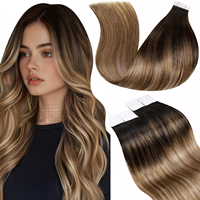 Extensions de cheveux à bandes adhésives invisibles en gros, 100 % cheveux humains, 18-30 pouces, sans perte, sans nœuds, extensions de cheveux invisibles à trame de peau