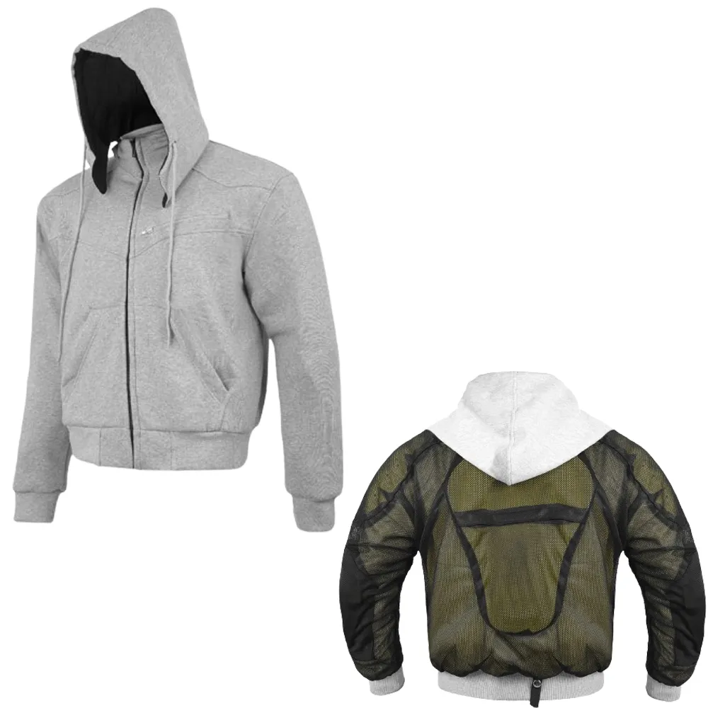 CE เสื้อแจ็คเก็ตกันหนาวมีฮู้ดสำหรับผู้ชาย, เสื้อแจ็คเก็ตขี่มอเตอร์ไซค์มีฮู้ดเคฟลาร์เส้นใยอะรามิด