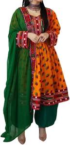 Banjara Tribal ethnique vintage kuchi robe, Afghan/Pakistan Kuchi fête traditionnelle multi couleur robe Kochi robe 3024 - Product Image 4