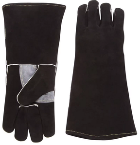 Haute qualité doré jaune XL taille vache fendu cuir gants de sécurité doublure en coton complet meilleur travail de soudage Anti-Impact réutilisable - Product Image 4