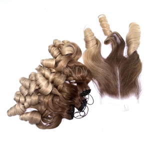 Cabello fino ondulado de bebé de la más alta calidad, color personalizado de cabello humano real con cierre y paquete al por mayor - Product Image 4