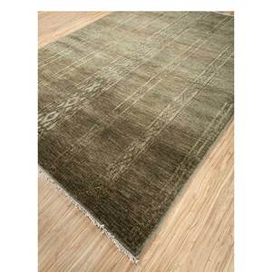 Alfombra de Lana Anudada a Mano con Patrón Geométrico Verde Tomillo, Modelo ZA LCA-1510 de Jaipur Rugs, Tamaño Grande para Decoración del Hogar, Auto y Sala de Estar - Product Image 2