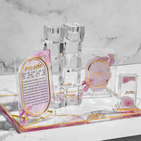 Ensemble de Havdalah acrylique Lucite idéal cadeau pour Judaica boîte d'allumettes de Shabbat en acrylique Lucite avec besamim