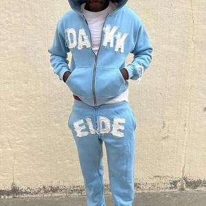 Sudadera con Capucha Personalizada de Poliéster/Algodón de Alta Calidad para Hombre, Invierno, Térmica, Cortavientos, con Forro Polar, Cierre de Cremallera, Corte Regular, Estilo Urbano - Product Image 4