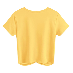 Nouveau design, t-shirt court pour femme à séchage rapide, en coton, de haute qualité, pour le sport et le yoga. - Product Image 5