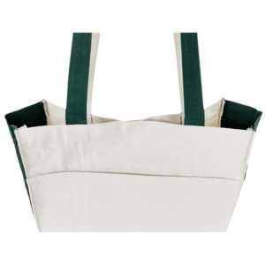 Bolsa de Mano Ecológica Reutilizable de Plástico Verde para Libros, con Asa Larga de Cuerda, Cierre de Cremallera, Transferencia de Calor por Serigrafía, para Uso Diario - Product Image 2