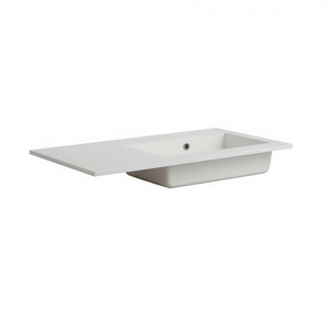 Lavabo a Muro da 90 cm con Installazione Facilitata e Lavello Integrato - Product Image 3
