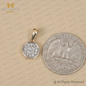 จี้เพชรแท้ ทองคำ 14k สีเหลือง ขนาด 10 มม. ทรงกลม เรียบหรู เครื่องประดับคุณภาพสูง ขายส่ง ของขวัญวันเกิด - Product Image 6