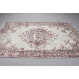 พรมวินเทจ ขนาด 4.3x7.9 ฟุต พรมขนสัตว์สีแดงสไตล์โอเรียนทัลแบบตุรกี - Product Image 3