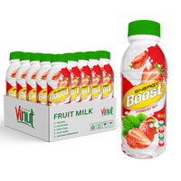 Fraise Nutriboost sain-Bouteille de boisson gazeuse de 350ml exotique X 24/paquets-Marque privée/Boisson énergisante en gros-Échantillon gratuit