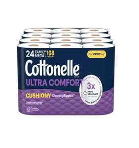 Méga rouleaux de papier toilette et de papier essuie-tout Cottonelle Comfort à vendre à prix abordable - Product Image 6