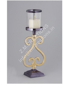 Directo de fábrica Festival moderno Fiesta Boda Decoración del hogar Portavelas de hierro de Oro Negro Portavelas único - Product Image 2