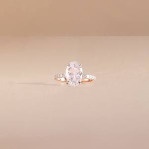 เครื่องประดับที่ดี925แหวนหมั้นแต่งงานเงินสเตอร์ลิงสี D อัญมณี Moissanite VVS 11*7มม. รูปไข่ของขวัญที่ทันสมัย - Product Image 5