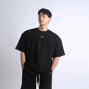 2024 Mới Lỏng Hip Hop Thương Hiệu Phòng Tập Thể Dục Thể Thao Màu Sắc Tinh Khiết T Áo Sơ Mi Nam Cotton Ngắn Tay Áo Chạy Tập Luyện Đào Tạo Tees Tập Thể Dục Tops - Product Image 3