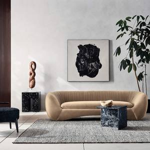 Tapis de couloir en laine moderne fait main, rectangle, technique jacquard, tissé, géométrique, tapis de sol à poils courts, entrée de la maison, salon, voiture - Product Image 5