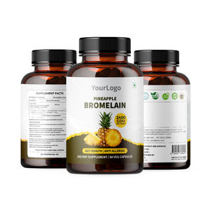 Cápsula de extracto de hierba de piña orgánica 100%, cultivo salvaje de bromelina de alta calidad para botellas de fábrica, Exportación a granel - Product Image 1