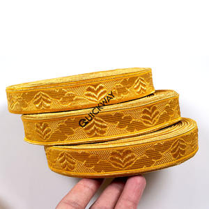 Garnitures en dentelle tressées or OEM vente en gros de textile et de robes dentelle or tresse personnalisée tresse d'épaule en dentelle - Product Image 3