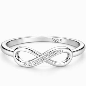 Anillos Infinitos de Plata de Ley 925, Diseño Infinito Clásico, Anillos de Plata Maciza, Proveedor Mayorista OEM - Product Image 1