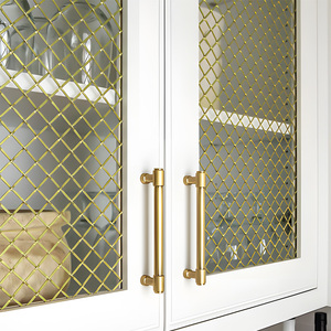 Vintage đồng trang trí dây lưới trong thép không gỉ cho sảnh khách sạn cửa tủ đồng bằng dệt uốn dịch vụ chế biến - Product Image 5