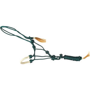 Noseband de cuero crudo cuerda Halter plomo atado a mano entrenamiento Halter caballos equipo de equitación Natural trenzado Noseband de cuero crudo - Product Image 4