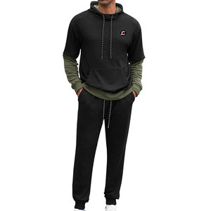 Ensemble de survêtement brodé de style moderne, coupe confortable, mélange de coton, tenue sportive, matériau de qualité supérieure - Product Image 1