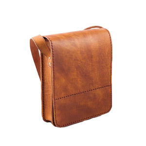 Unisex XL Genuine Leather Vintage Cross-Body Tote <b>Bag</b> Solid Pattern Zipper Closure 1-1.9L Capacity Portable <b>Laptop</b> <b>Bag</b> - Product Image 5