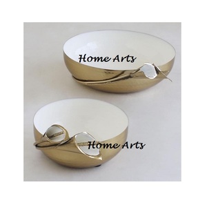Ensemble de 2 bols décoratifs en aluminium, dernier design, taille personnalisée, bol décoratif pour aliments au prix le plus bas - Product Image 3