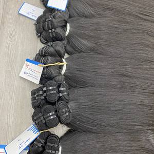 Mèches naturelles lisses à trame machine, cheveux humains péruviens, double dessin, peuvent être décolorés et teints - Product Image 4