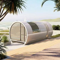 Bureaux modulaires de style américain : Cabine de jardin élégante avec structure en acier et panneaux en aluminium au design moderne