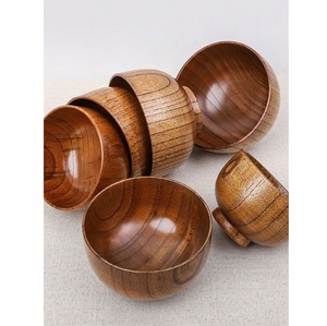 Bol de service en bois d'acacia de qualité supérieure, fait à la main, écologique, de style américain, pour salade, fruits, collations, articles de cuisine personnalisables - Product Image 2