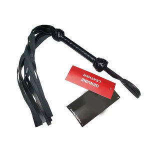 Handmade Black Leather Flogger Bullwhip Soft Riding <b>Whip</b> BDSM Impact Play Spanking & Roleplay Durable <b>Bondage</b> <b>Whip</b> - Product Image 5