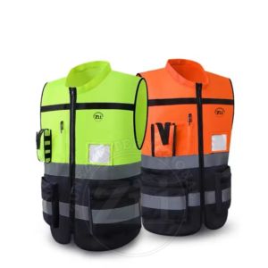 Hi Vis Reflective ANSI Class 2 <b>Waterproof</b> Polyester Construction Safety Workwear Welding <b>Work</b> Kids Vest Customizable Logo ZUNEZI - Product Image 5