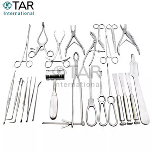 Juego de instrumentos médicos de cirugía ortopédica básica, 24 piezas, acero inoxidable de alta calidad, reutilizable, autoclavable, articulación ósea clínica - Product Image 1