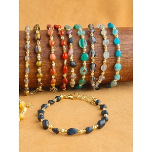 Elegant Gold Plated Fashion <b>Beaded</b> <b>Bracelets</b> with Vibrant Stone Beads Stylish Everyday Wear for Resale - Product Image 2