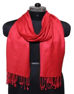 2024 Classic Solid Color Plain Luxury Premium Fashion Wide Big Size Winter Women Lady 100% viscose Shawl with tassel scarf
