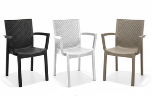 เก้าอี้หวายพลาสติกสำหรับสวนเฟอร์นิเจอร์กลางแจ้งกันหิมะสำหรับลานห้องนั่งเล่นห้องครัว-ขายส่ง - Product Image 2