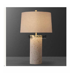 Lámpara LED Artesanal con Incrustaciones de Hueso, Base E26 y Alimentación CA - Iluminación de Mesa Moderna y Lujosa para Hoteles, Villas y Hogares |   Tradebyd - Product Image 5