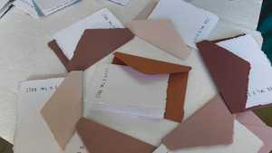 Invitations de mariage en papier spécial de pulpe de bagasse écologique faites à la main, 5x7 3,25x4,75 pouces, avec bord festonné pour bougies - Product Image 3