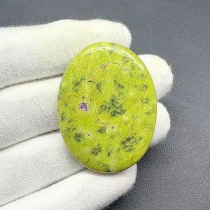 แจสเปอร์สีเขียวธรรมชาติเกรด AAA ทำด้วยมือคุณภาพสูงอัญมณีหลวมคริสตัล atlantasite ที่ยอดเยี่ยมสำหรับเครื่องประดับ - Product Image 1