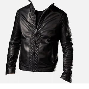 Veste en cuir véritable sur mesure pour hommes Veste en cuir en peau de mouton Manteau en cuir bon marché - Product Image 6