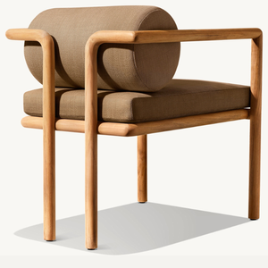 เก้าอี้เดี่ยวสไตล์โมเดิร์นเรียบง่าย ทำจากไม้สักที่เป็นมิตรต่อสิ่งแวดล้อม สำหรับใช้งานกลางแจ้ง พร้อมเบาะโฟม - Product Image 6