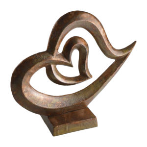 Décoration de table en argent antique Design de finition Design de coeur Meilleur pour la décoration de Noël Décoration de maison et de fête Design Coeur de Noël - Product Image 4