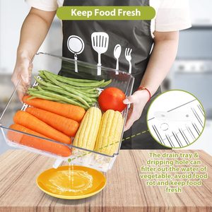 Clear 10 Pack Plastic Food <strong>Storage</strong> Box Bins <strong>for</strong> Freezer, Cabinet, <strong>Fridge</strong>, Kitchen Pantry Organization and <strong>Storage</strong> - Product Image 3