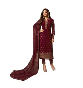 Venta caliente Diseño exclusivo de bordado de lujo Salwar Kameez Comprar ropa de fiesta Kurti de Surat para mujeres Mayorista de vestido - Product Image 1