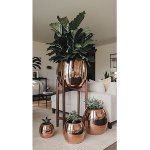 Maceta Grande de Metal para Balcón y Patio, Decoración de Interiores de Lujo para el Hogar, Hotel, Restaurante - Product Image 5