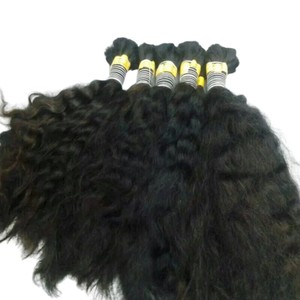 Cheveux naturels bouclés Remy en vrac brins simples bouclés bruts vierges femmes noires paquet de cheveux vendeur pas cher Temple indien cheveux humains - Product Image 2