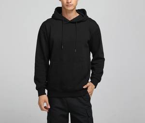 Sweat à capuche épais pour hommes Sweat-shirt surdimensionné pour hommes Sweat à capuche streetwear court en coton de haute qualité Sweat à capuche vierge uni pour l'hiver - Product Image 6