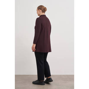 Blusa de Punto con Cuello Alto y Encaje Bordado Vintage para Mujer, Oficina, Primavera, Otoño - Product Image 6